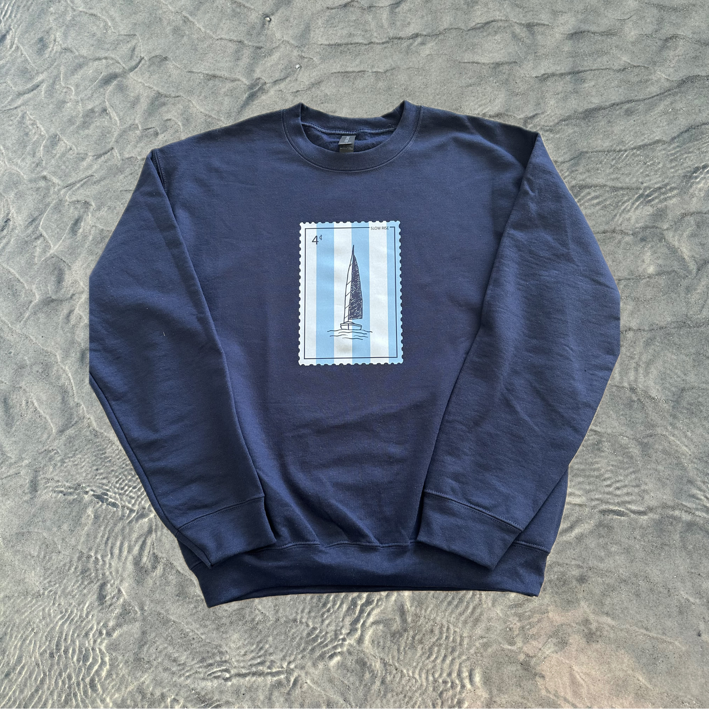 Vintage Inspired Sailboat Stamp Gildan Sweatshirt